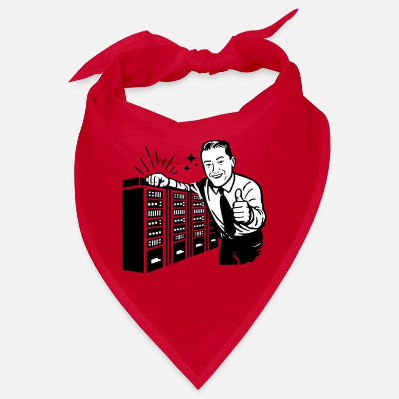 Retro IT Admin Smiling – Vintage Tech Support Bandana