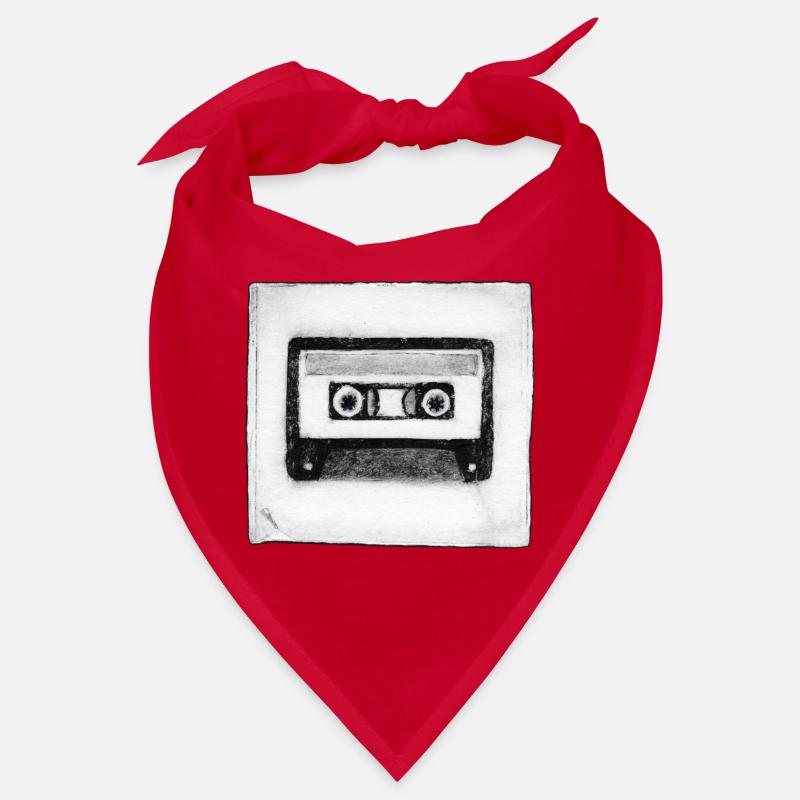 Cassette - hand carved artwork Bandana