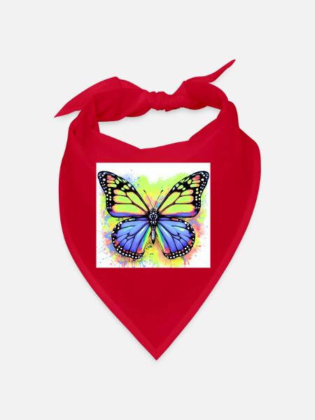 Schmetterling - Bandana - Rot - Vorne