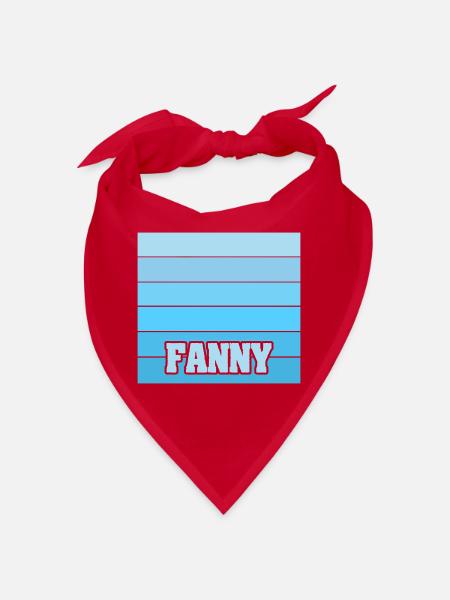 Maedchenname Fanny - Bandana - Rot - Vorne