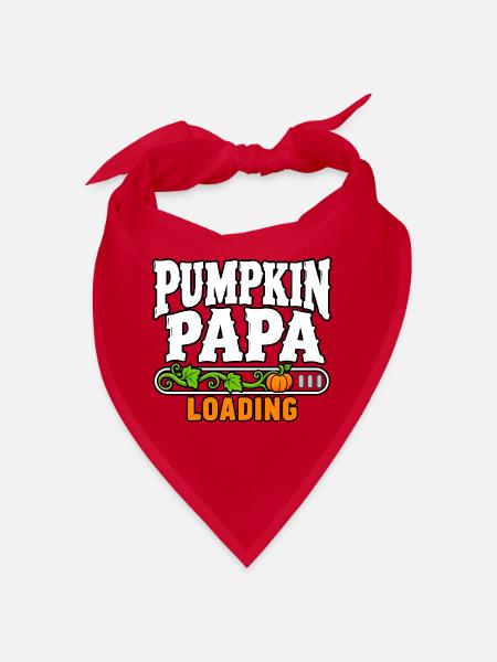 Kürbis Papa Loading - Bandana - Rot - Vorne