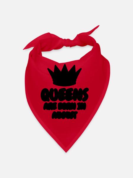 Queens are born in August - Bandana - red - Front
