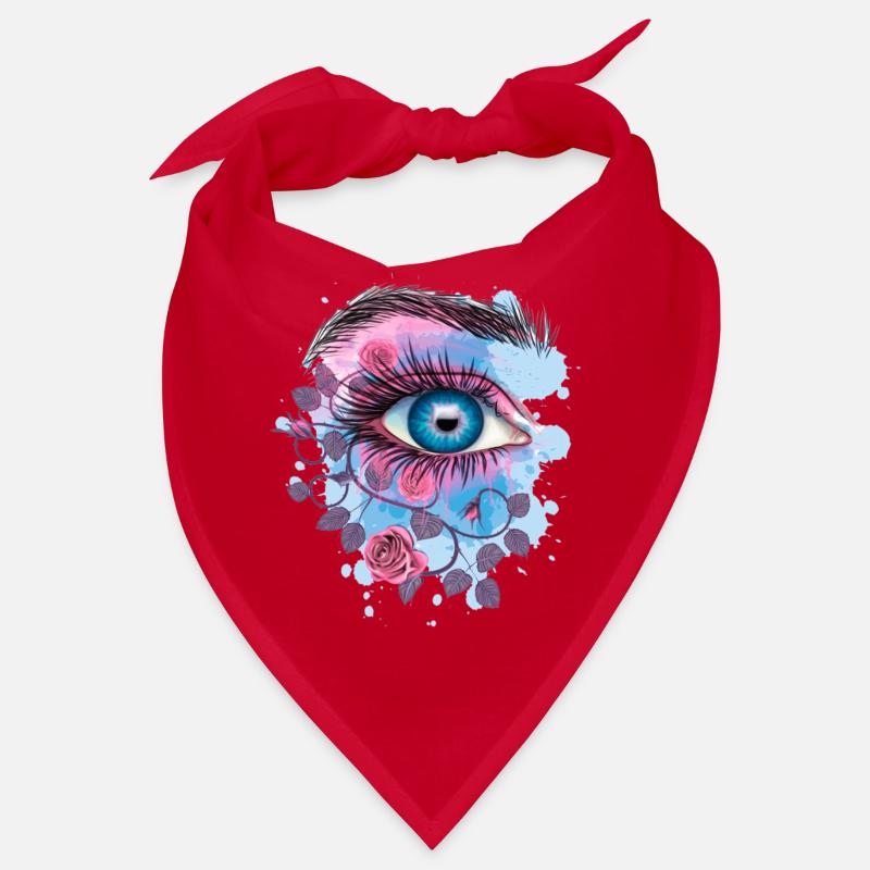 Blue Psychedelic Floral Eye Bandana