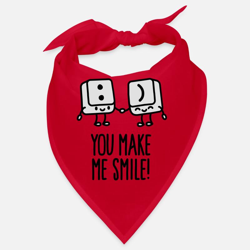 You make me smile - Bandana - Rot