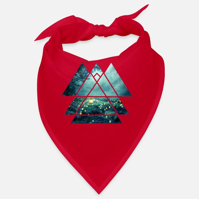 Abstract Forest Art - Bandana - red