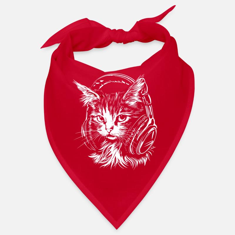 Cat Headset Music DJ Bandana