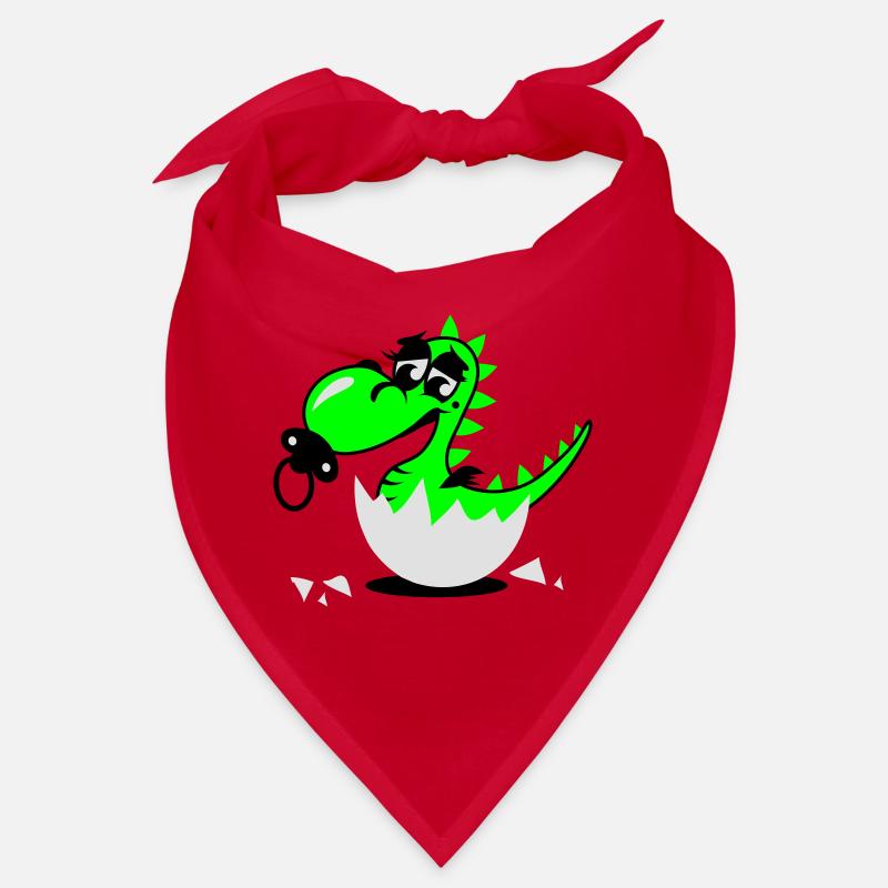 Ein kleiner Babydrache mit Schnuller Bandana