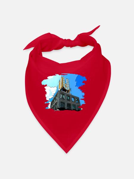 Dortmund U Turm Stadt - Bandana - Rot - Vorne