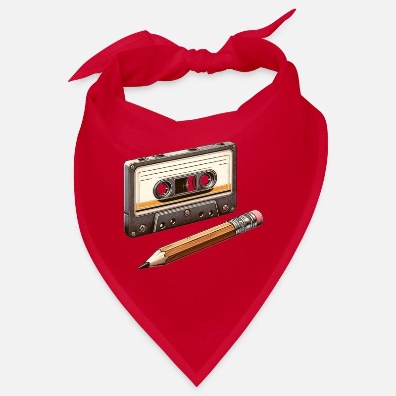 Cassette pencil 80s 90s memory gift Bandana