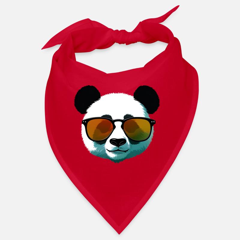 Panda mit Sonnenbrille Farbverlauf Bandana