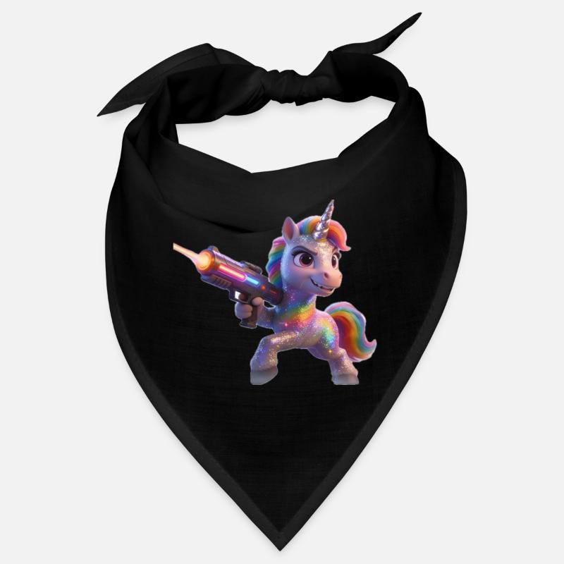 Licorne arc-en-ciel avec pistolet laser Bandana