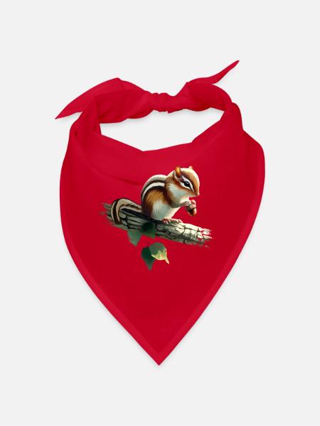 Streifenhörnchen - Bandana - Rot - Vorne
