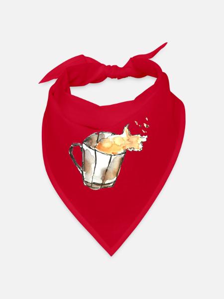 Kaffeetasse Aquarellfeuer Kaffeezeit - Bandana - Rot - Vorne