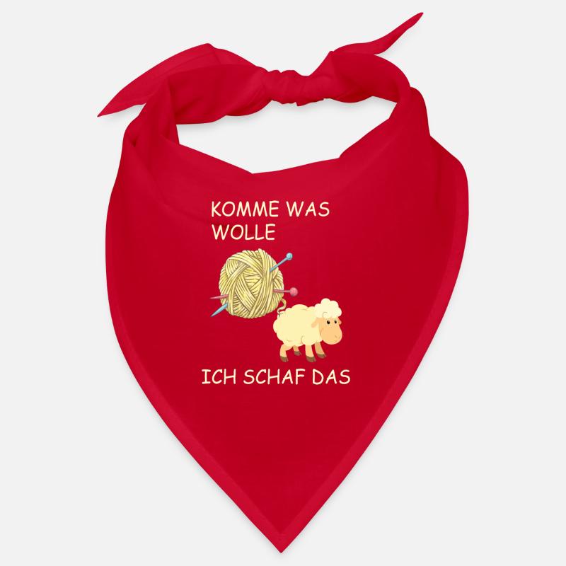 Stricken & Häkeln "Komme was Wolle ich Schaf das" - Bandana - Rot