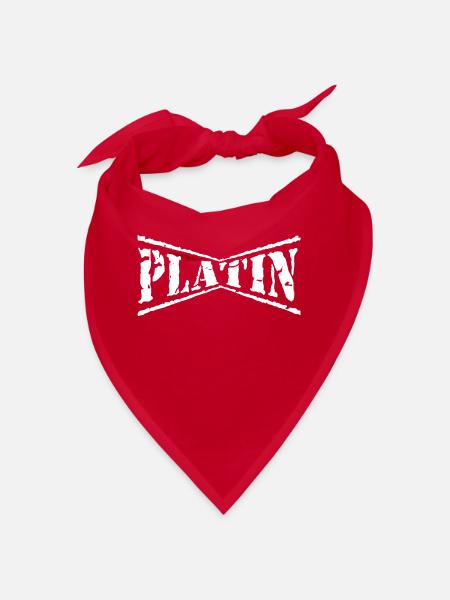 deutschrap oldschool platin gold newschool gold - Bandana - Rot - Vorne