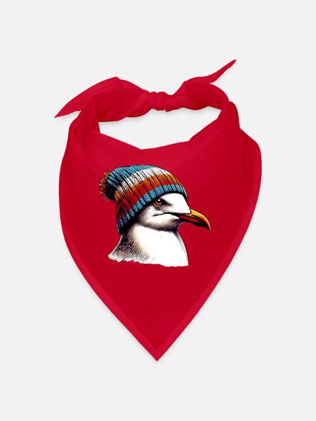 Möwe - Bandana - Rot - Vorne