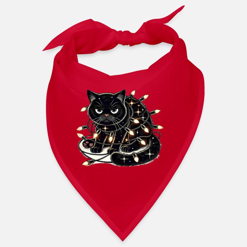 Grumpy Christmas Cat. Miau aber bitte ohne Lametta Bandana
