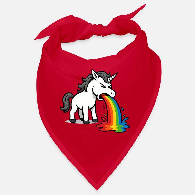 Kotzendes Einhorn – Lustiges Regenbogen Design Bandana