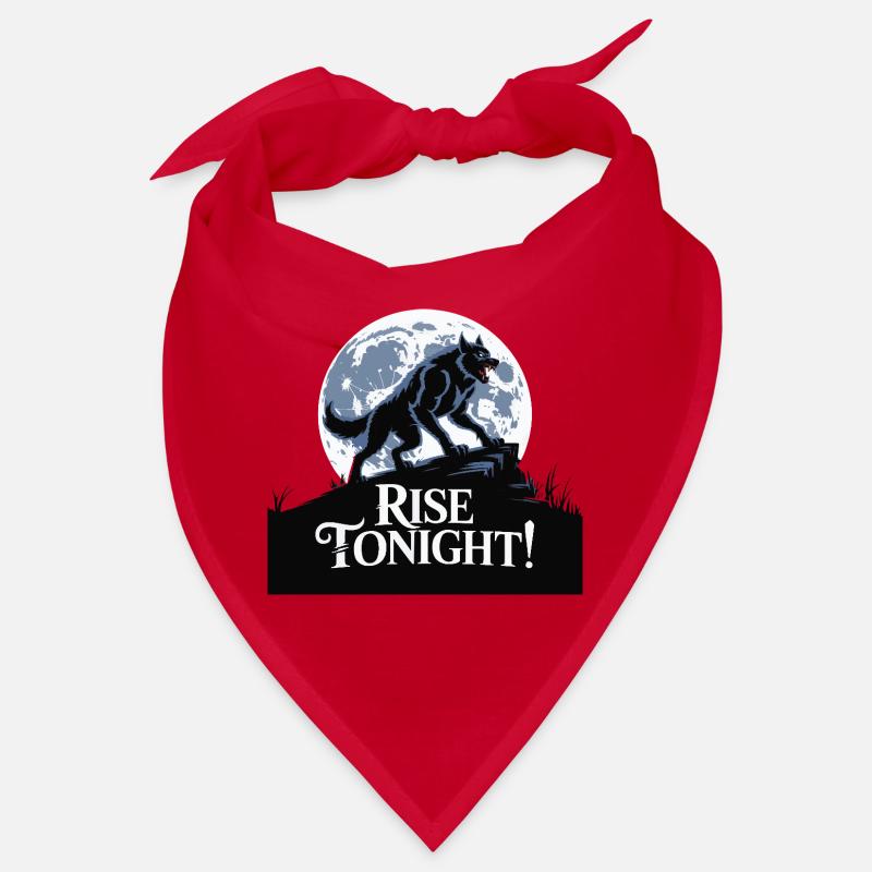 Lone Wolf Rise Tonight Mondgrafik Bandana