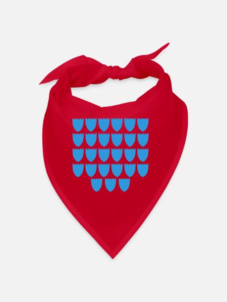 Blue Shield Muster - Bandana - Rot - Vorne