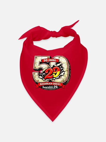 50 Jahre – äußerlich gereift, innerlich 29. - Bandana - Rot - Vorne