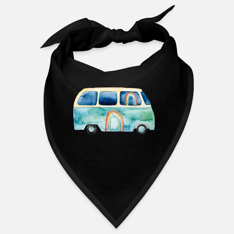 Rainbow Retro Vintage Van Bus Bandana