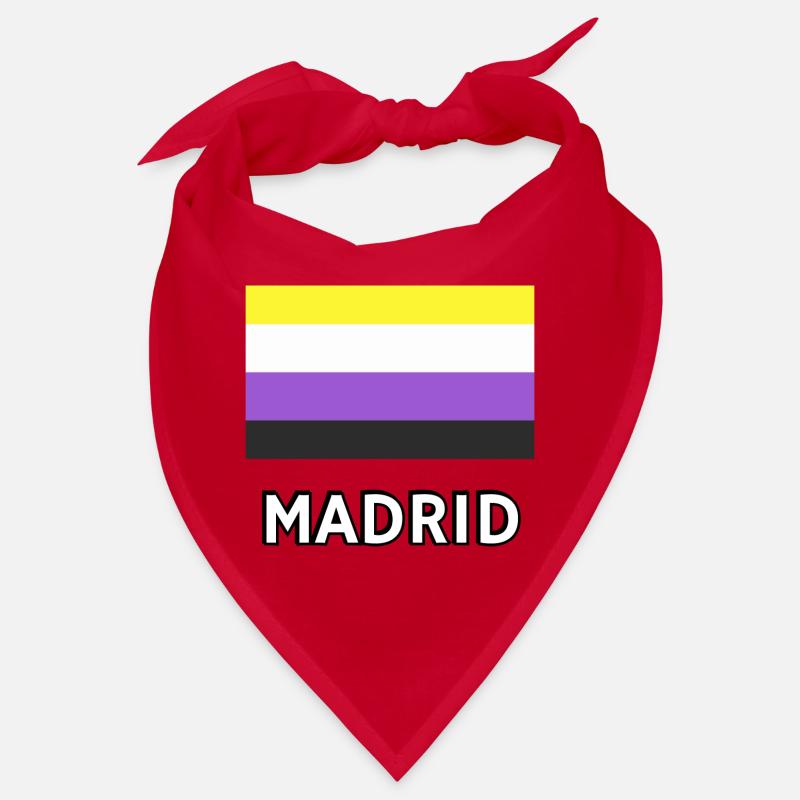 Non binary Pride Flag Madrid Bandana