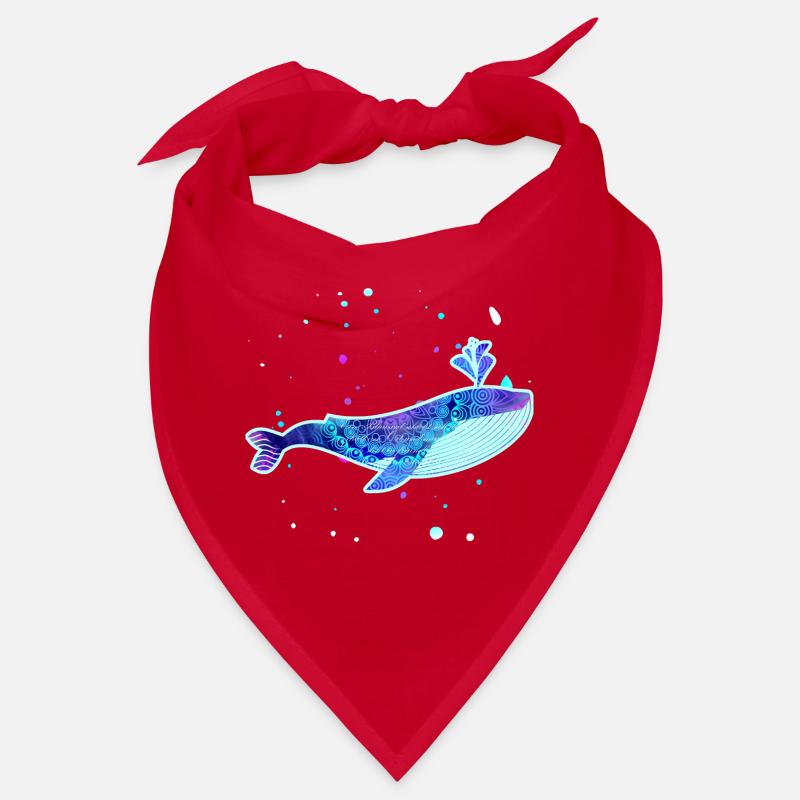 Blue whale pattern pastel tones Bandana