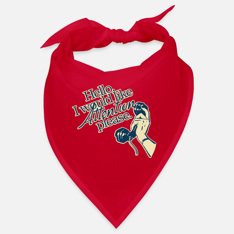 Hello, I Need Attention – Retro Statement Bandana
