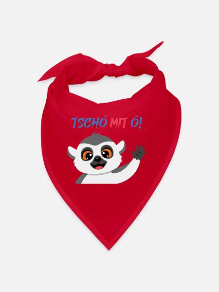 Tschö mit Ö Panda - Bandana - Rot - Vorne