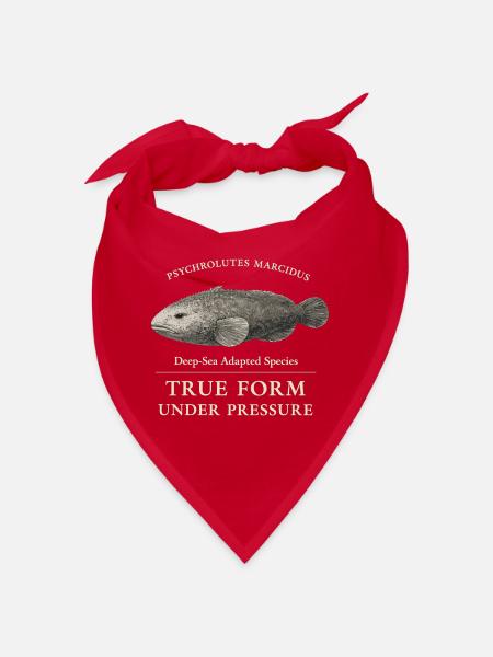 Blobfish True Form Under Pressure – Psychrolutes - Bandana - Rot - Vorne