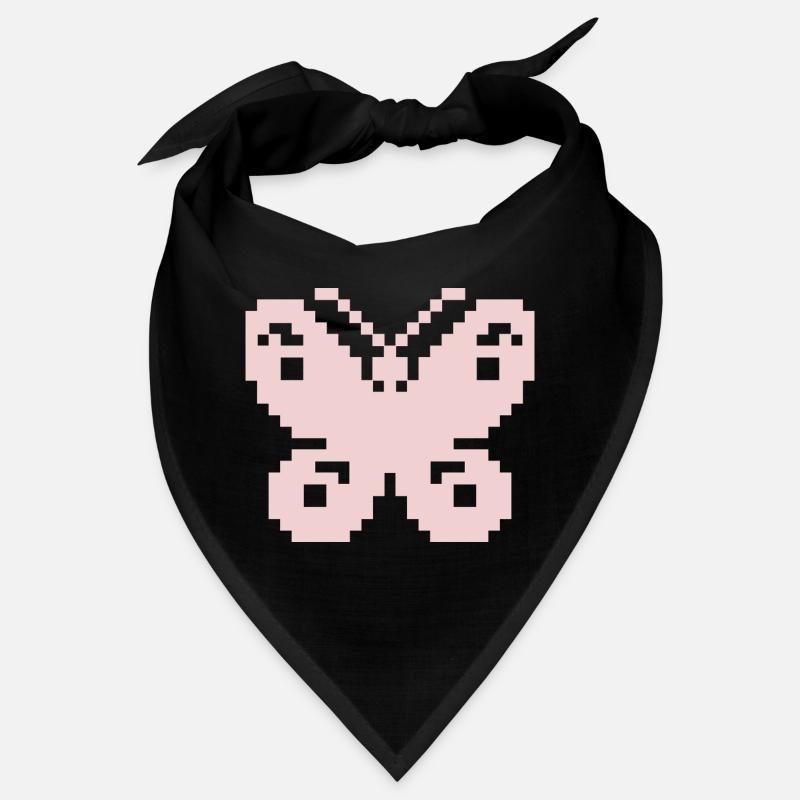 Pixel Pink Butterfly Bandana