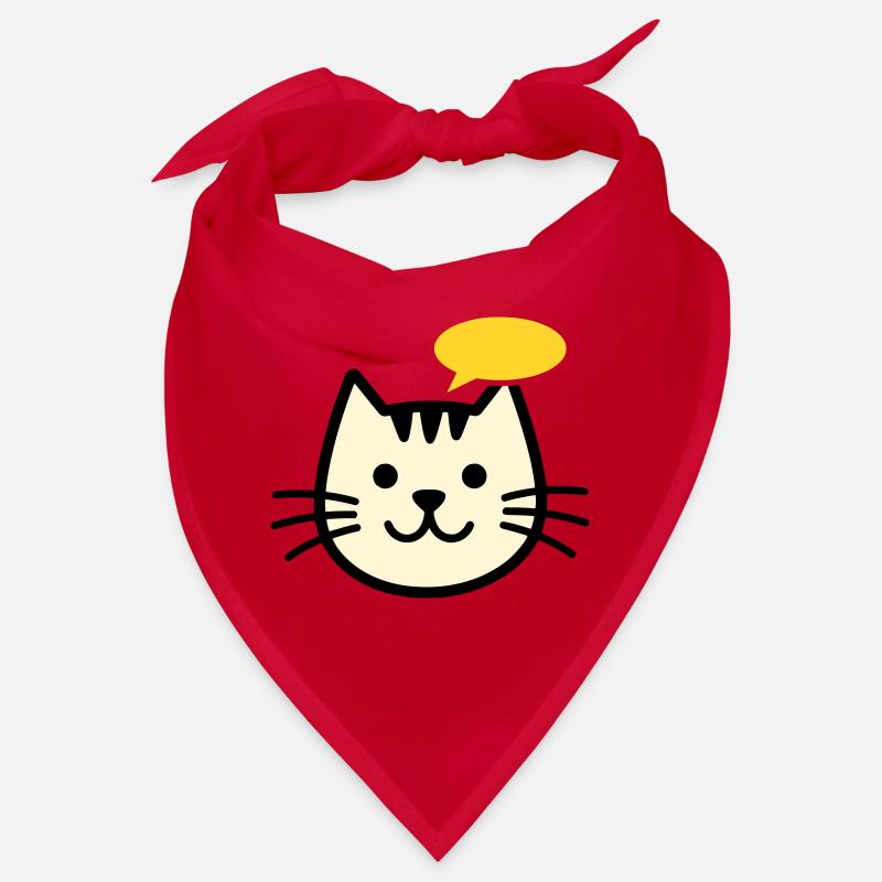Cat face with speech bubble Bandana