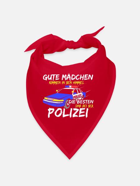 Beste Mädchen Sind Bei Der Polizei Polizistin - Bandana - Rot - Vorne