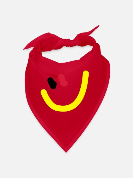 EM2018 DE (Smiley) - Bandana - Rot - Vorne