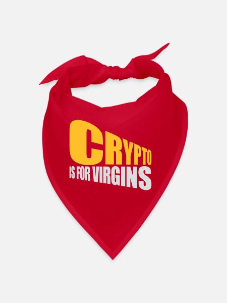 crypto is for virgins - Bandana - red - Front