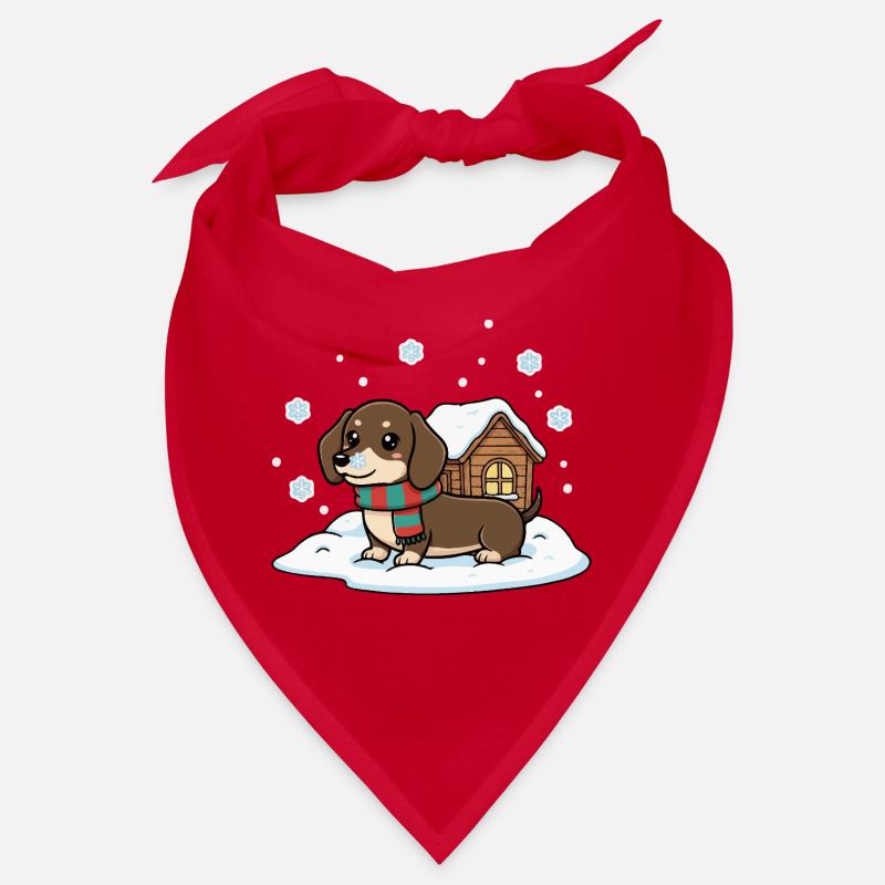 Dachshund in the snow Bandana