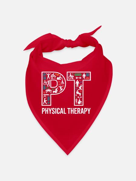 Physiotherapie Mosaik Piktogramm - Bandana - Rot - Vorne