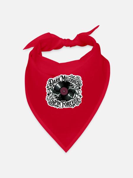 Dunkle Melodien drehen sich ewig - Bandana - Rot - Vorne