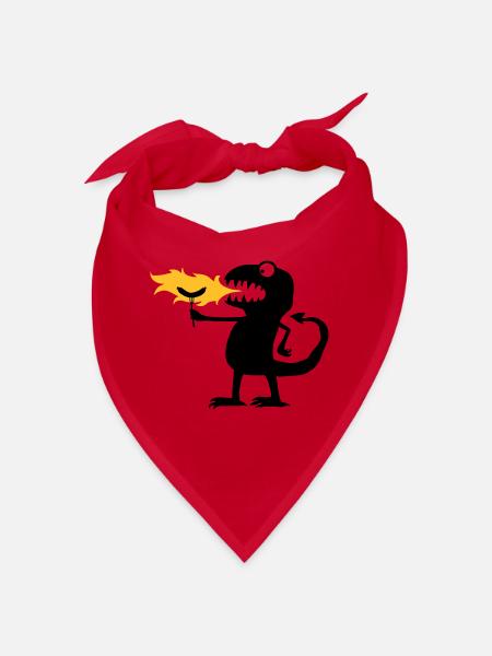 Drache_grillt - Bandana - Rot