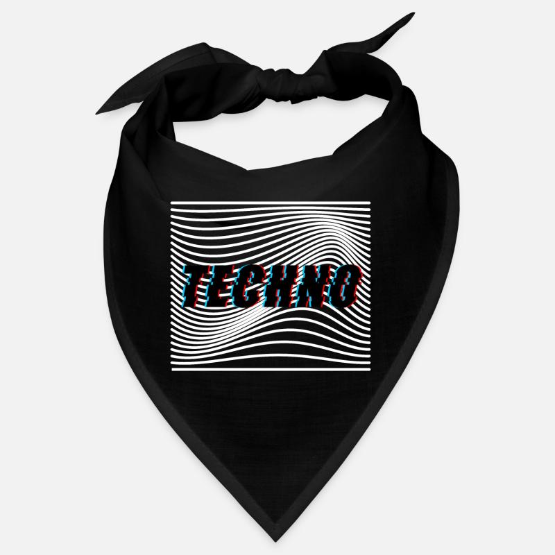Techno Waves Trippy Psychedelic Bandana