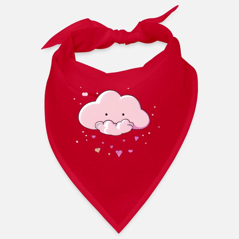 Cute Cloud Raining Hearts Bandana