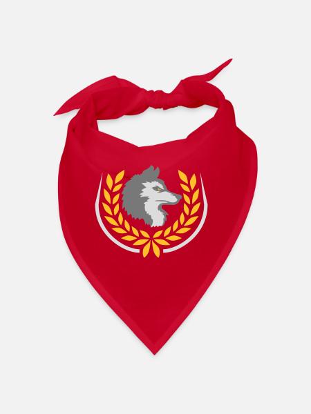 Couronne de laurier Logo du mauvais loup - Bandana - rouge - Devant