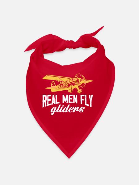 Real men fly gliders Design for a rc plane - Bandana - red