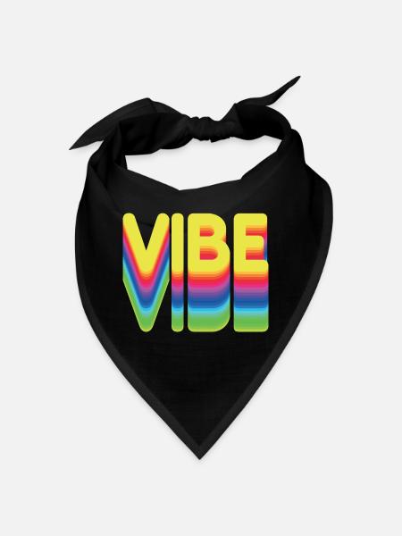 Nur gute Vibes - retro style - Bandana - Schwarz - Vorne
