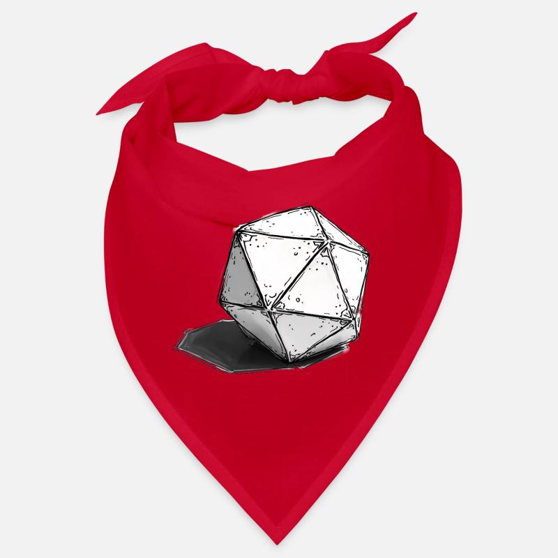 Hand Drawn Cube – Minimal Dice Sketch Bandana