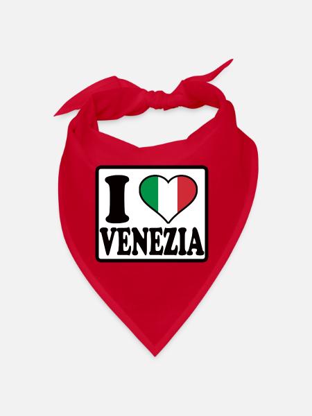 Ich liebe Venedig - Bandana - Rot - Vorne
