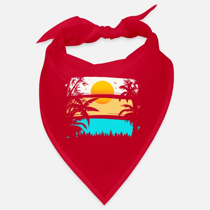 SUNDOWN - PALM TREES, SUN Bandana