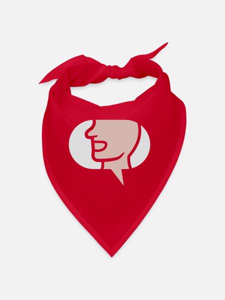 Quatschen einfaches Symbol Sprechblase - Bandana - Rot - Vorne