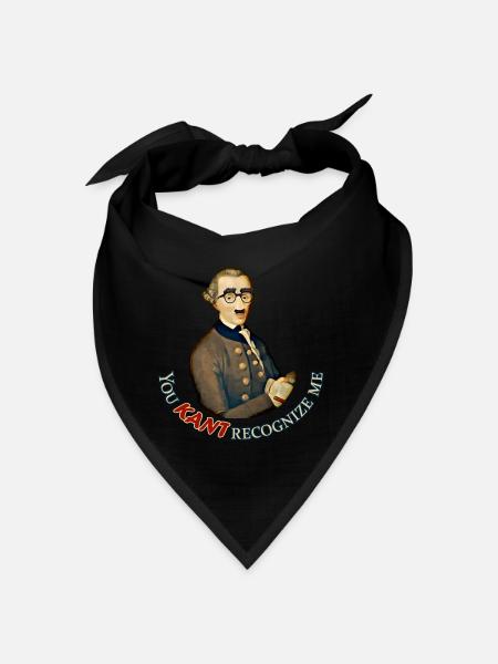Lustiger Philosoph: Kann Immanuel Kant nicht erkennen - Bandana - Rot - Vorne